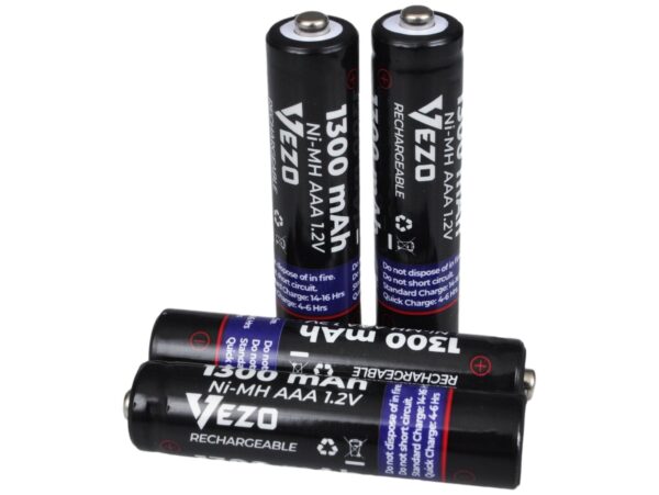 VEZO BATERIA AKUMULATOREK AAA 4 szt TYP1 2500mAh MAŁE