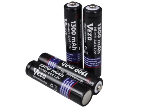 VEZO BATERIA AKUMULATOREK AAA 4 szt TYP1 2500mAh MAŁE