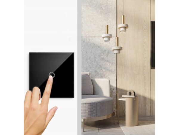 WŁĄCZNIK ŚWIATŁA LED PANEL DOTYKOWY - czarny