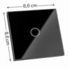 WŁĄCZNIK ŚWIATŁA LED PANEL DOTYKOWY - czarny