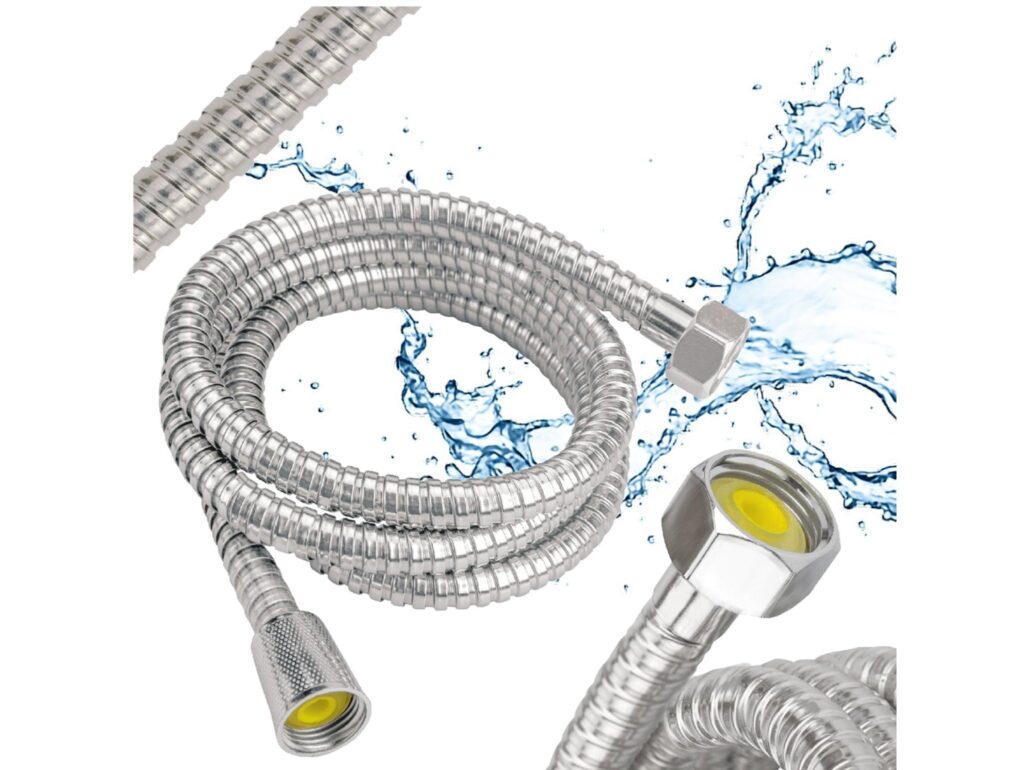 WĄŻ PRYSZNICOWY STANDARDOWY CHROMOWANY 150CM 1,5M