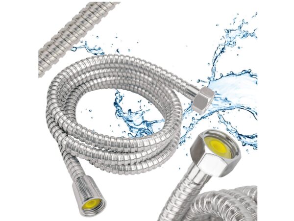 WĄŻ PRYSZNICOWY STANDARDOWY CHROMOWANY 150CM 1,5M