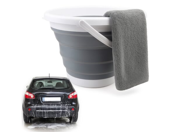 WIADRO WIADERKO SILIKONOWE SKŁADANE 10L