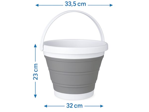 WIADRO WIADERKO SILIKONOWE SKŁADANE 10L