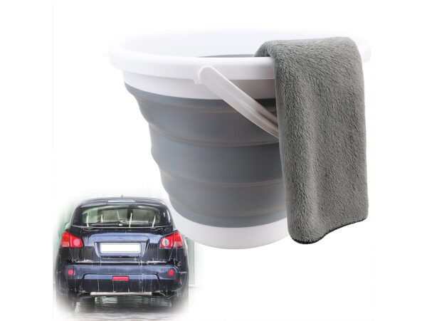 WIADRO WIADERKO SILIKONOWE SKŁADANE 5L - MIX