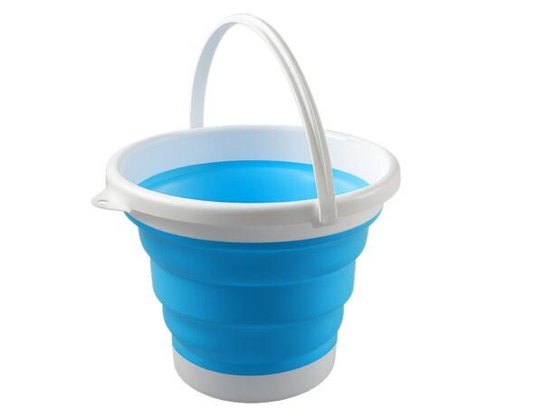 WIADRO WIADERKO SILIKONOWE SKŁADANE 5L - niebieski