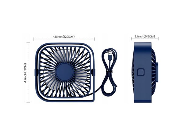 WIATRAK BIURKOWY WENTYLATOR USB 360 STOPNI