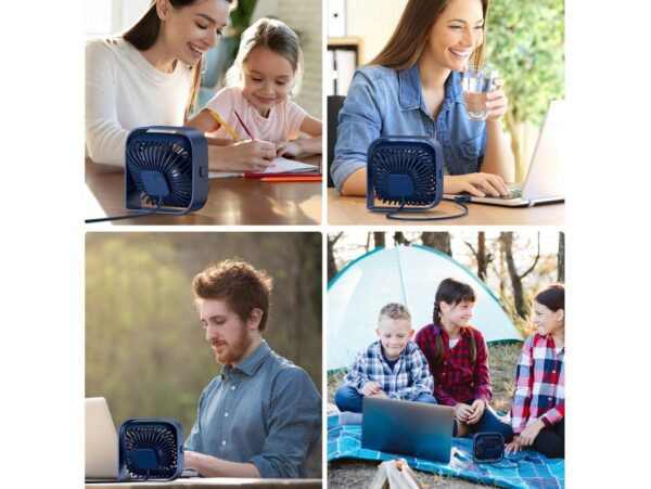 WIATRAK BIURKOWY WENTYLATOR USB 360 STOPNI