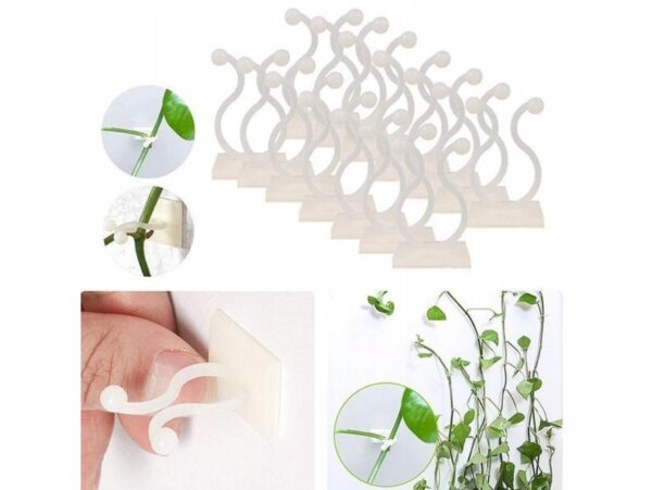 WIESZAK HACZYK DO UPINANIA ROŚLIN PNĄCZY 10SZT - biały