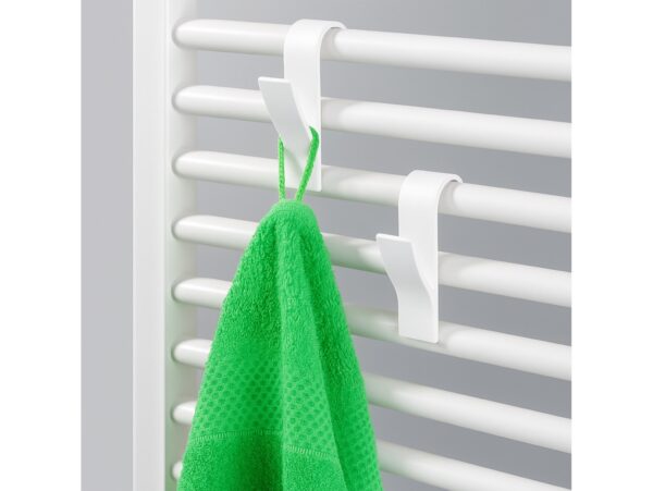 WIESZAK HACZYK NA GRZEJNIK 2szt - biały mały 10x5x1,5