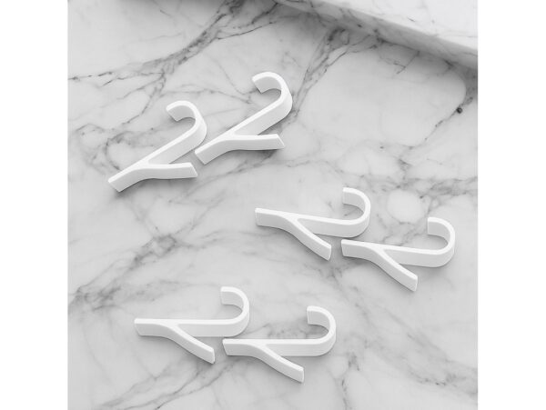 WIESZAK HACZYK NA GRZEJNIK 2szt - biały mały 10x5x1,5