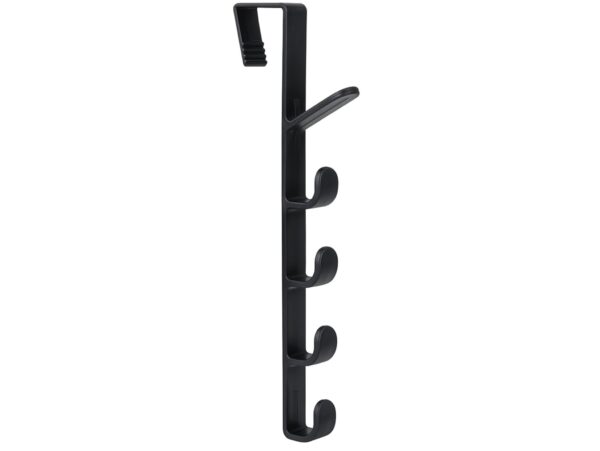 WIESZAK HACZYKI NA DRZWI 5 HACZYKÓW - czarny