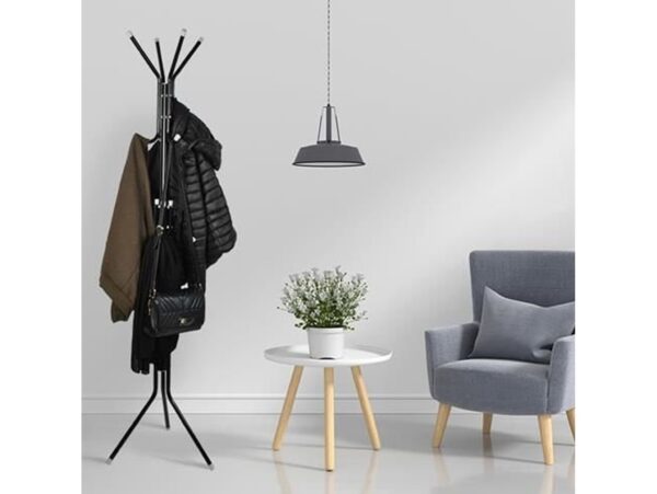 WIESZAK NA UBRANIA STOJĄCY - czarny