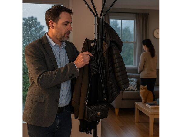 WIESZAK NA UBRANIA STOJĄCY - czarny