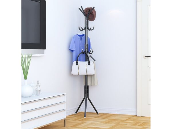 WIESZAK NA UBRANIA STOJĄCY - czarny