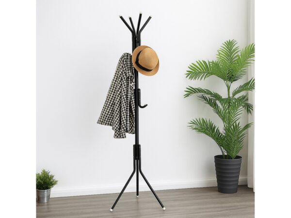 WIESZAK NA UBRANIA STOJĄCY - czarny