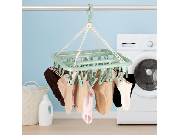 WIESZAK SUSZARKA NA SKARPETY 32 KLAMERKI - miętowy