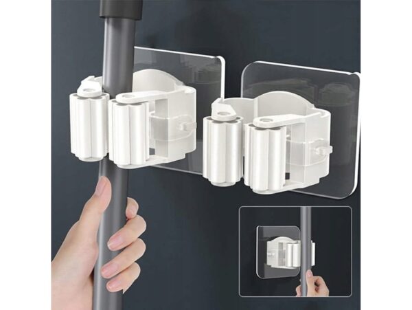 WIESZAK UCHWYT NA MOPA SAMOPRZYLEPNY - biały