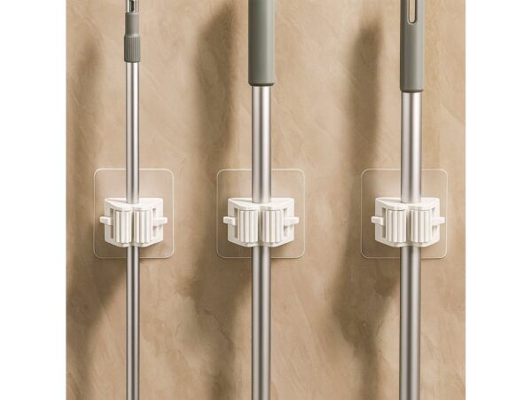 WIESZAK UCHWYT NA MOPA SAMOPRZYLEPNY - biały