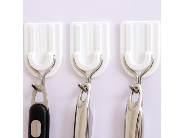 WIESZAKI SAMOPRZYLEPNE BIAŁE 6SZT RUCHOME