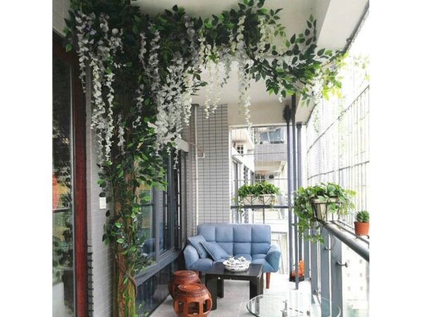 WISTERIA GAŁĄZKA 3-RAMIENNA 105cm 5 SZTUK