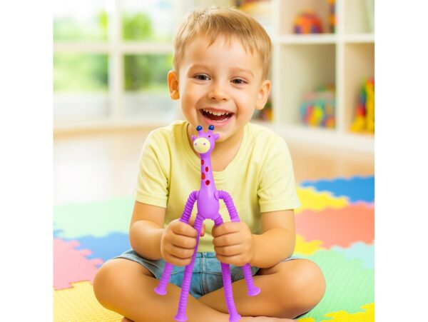 ŻYRAFA ANTYSTRESOWA SENSORYCZNA - fioletowa