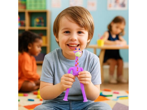 ŻYRAFA ANTYSTRESOWA SENSORYCZNA - fioletowa