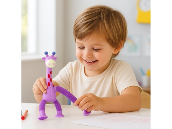 ŻYRAFA ANTYSTRESOWA SENSORYCZNA - fioletowa