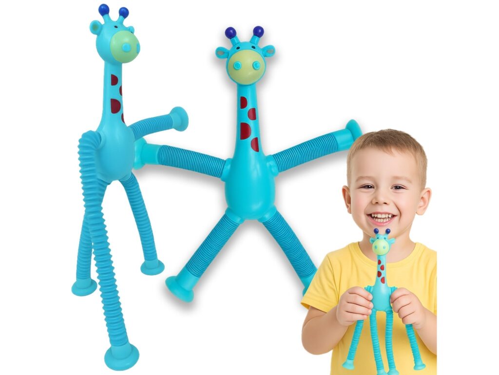 ŻYRAFA ANTYSTRESOWA SENSORYCZNA - niebieska