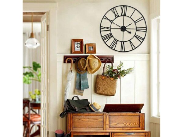 ZEGAR ŚCIENNY RETRO LOFT RZYMSKI METALOWY 50cm