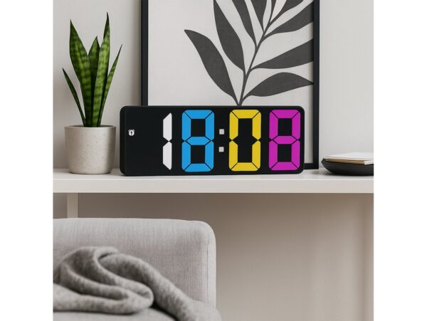 ZEGAR ELEKTRONICZNY LCD PODŚWIETLANY