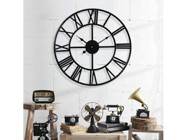 ZEGAR METALOWY ŚCIENNY RETRO LOFT 50CM - wzór 2