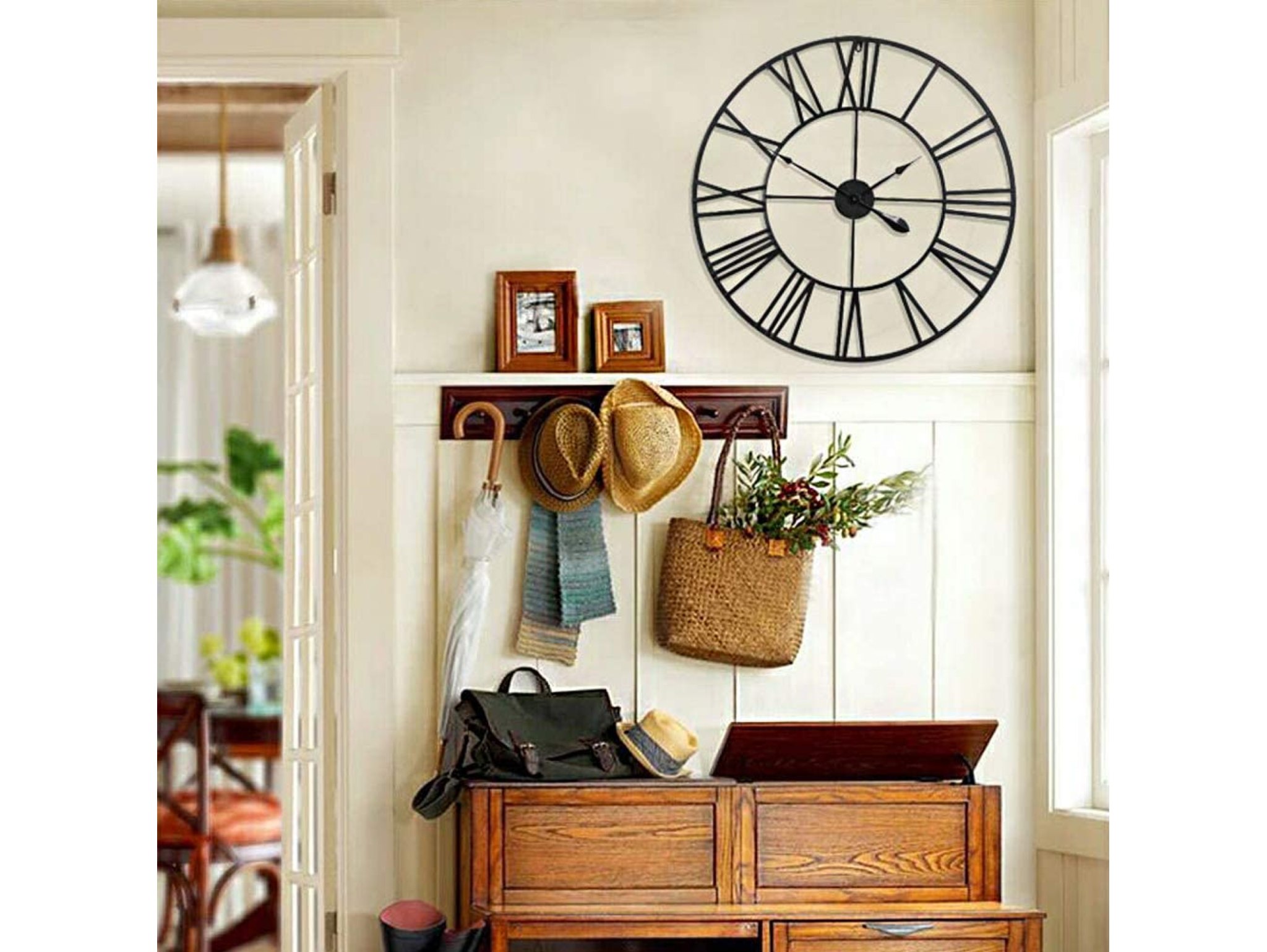 ZEGAR METALOWY ŚCIENNY RETRO LOFT 50CM - wzór 2