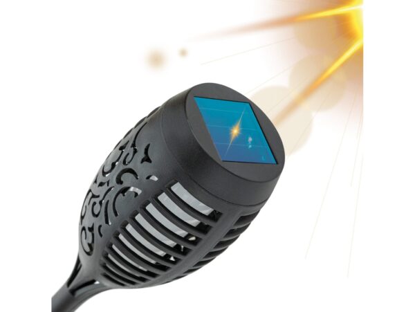 ZESTAW LAMP SOLARNYCH OGRODOWYCH POCHODNI 12LED 50CM 8SZT