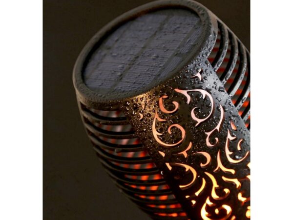 ZESTAW LAMP SOLARNYCH OGRODOWYCH POCHODNI 12LED 50CM 8SZT