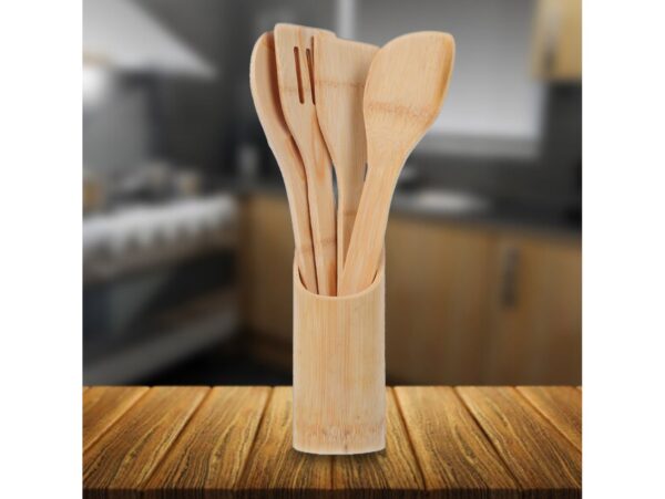 ZESTAW PRZYBORÓW KUCHENNYCH BAMBUSOWYCH