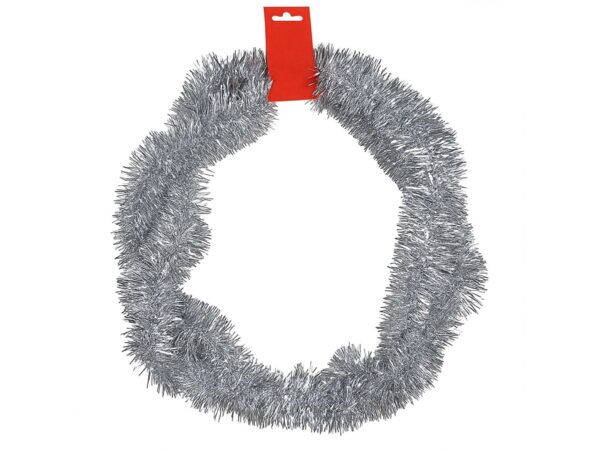 ŁAŃCUCH CHOINKOWY 6cm/2m - srebrny