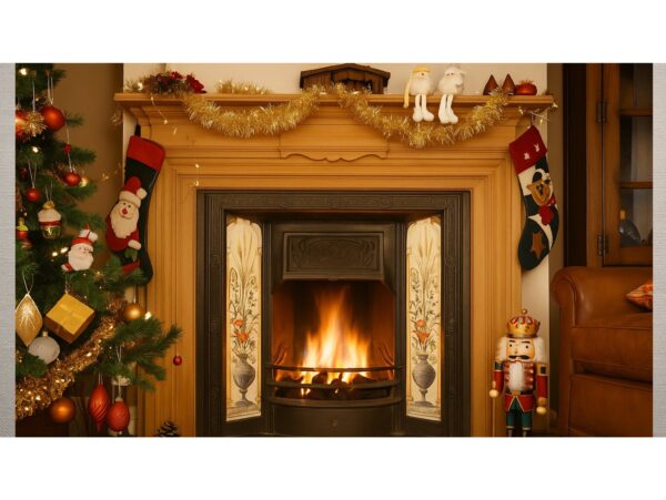 ŁAŃCUCH CHOINKOWY 6cm/2m - złoty