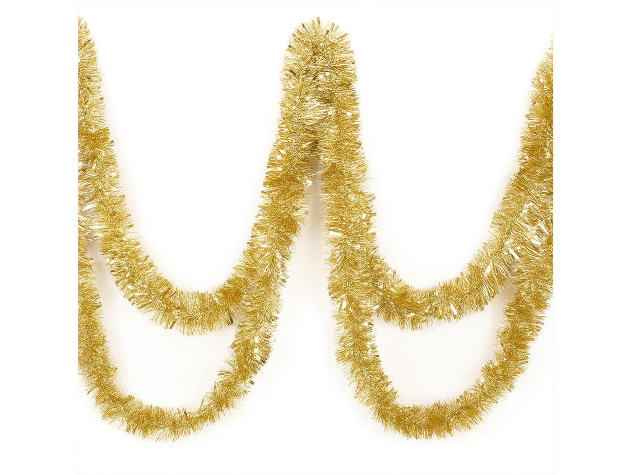 ŁAŃCUCH CHOINKOWY 6cm/2m - złoty