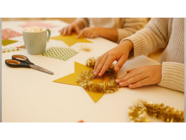 ŁAŃCUCH CHOINKOWY 6cm/2m - złoty