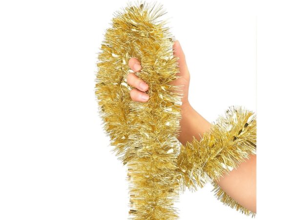 ŁAŃCUCH CHOINKOWY 6cm/2m - złoty