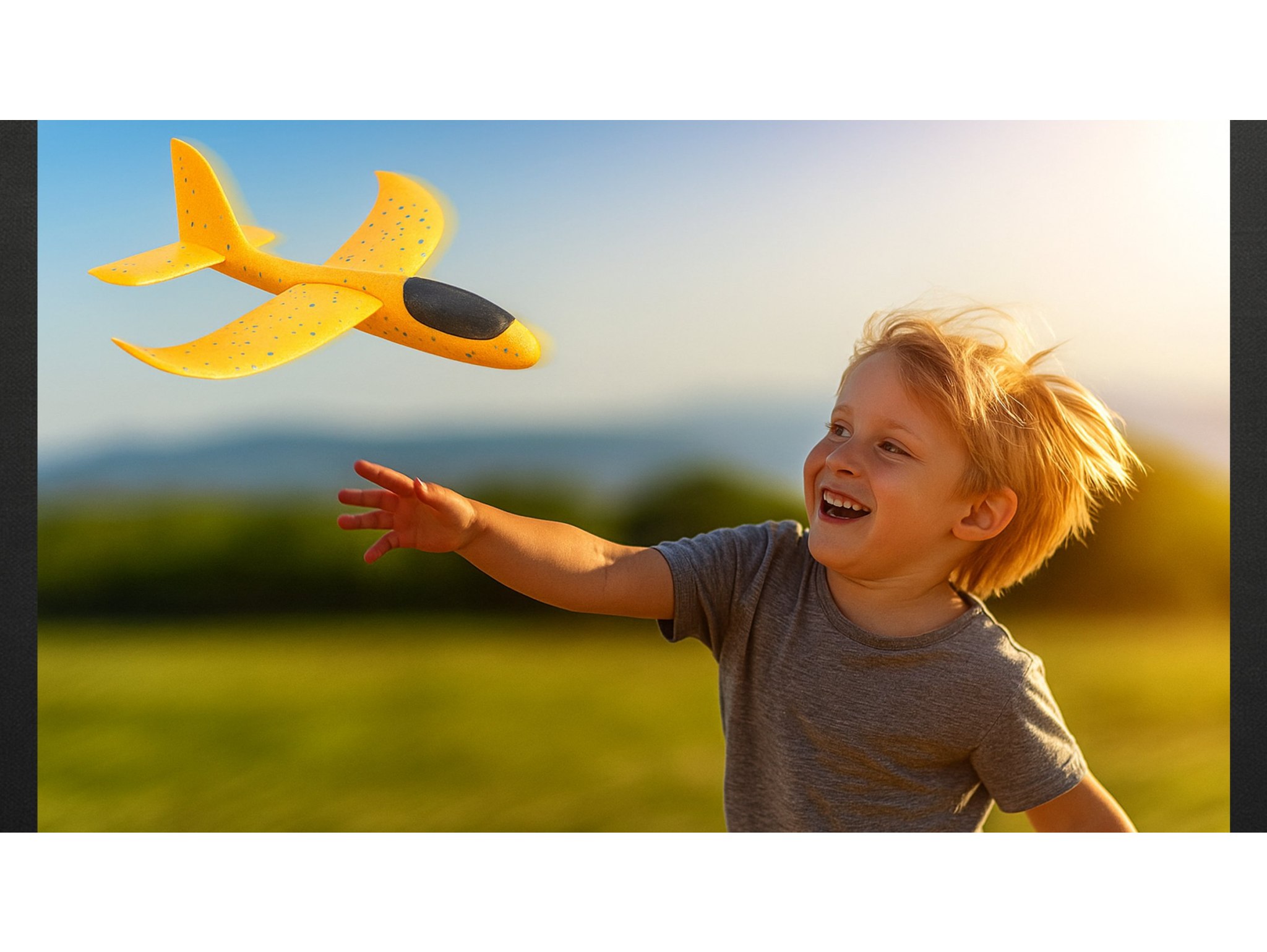 AMOLOT ZABAWKA STYROPIANOWY SZYBOWIEC RZUTKA 47 CM - pomarańczowy