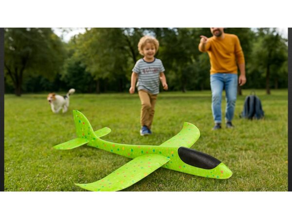 AMOLOT ZABAWKA STYROPIANOWY SZYBOWIEC RZUTKA 47 CM - zielony