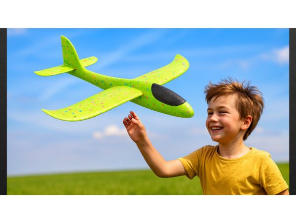 AMOLOT ZABAWKA STYROPIANOWY SZYBOWIEC RZUTKA 47 CM - zielony