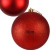 BOMBKI CHOINKOWE TUBA 10CM 4SZT - czerwony