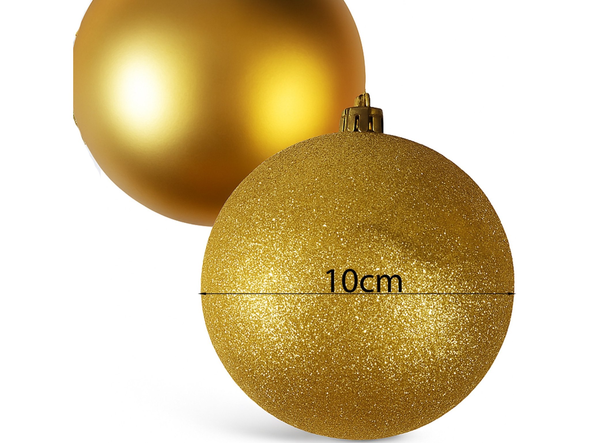 BOMBKI CHOINKOWE TUBA 10CM 4SZT - złoty