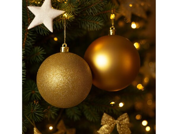 BOMBKI CHOINKOWE TUBA 10CM 4SZT - złoty