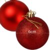 BOMBKI CHOINKOWE TUBA 6CM 8SZT - czerwony