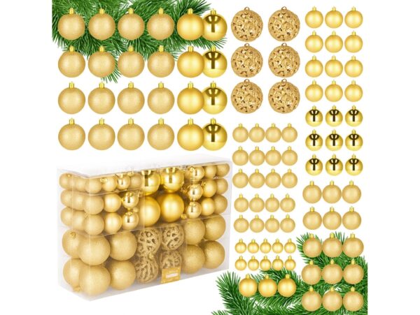 BOMBKI PLASTIKOWE ZESTAW 100SZT - złoty