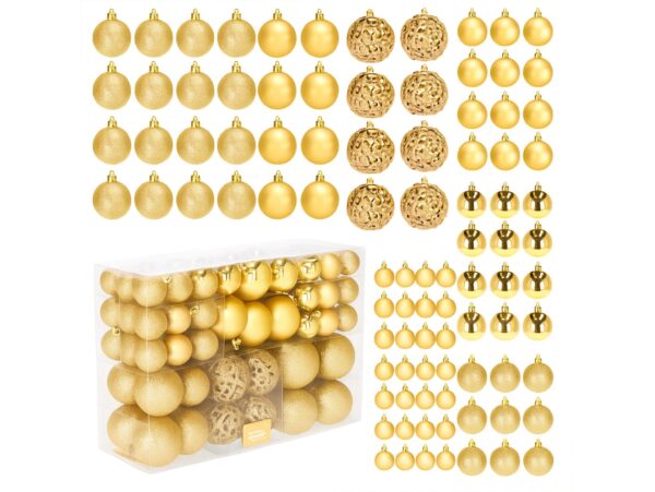 BOMBKI PLASTIKOWE ZESTAW 100SZT - złoty